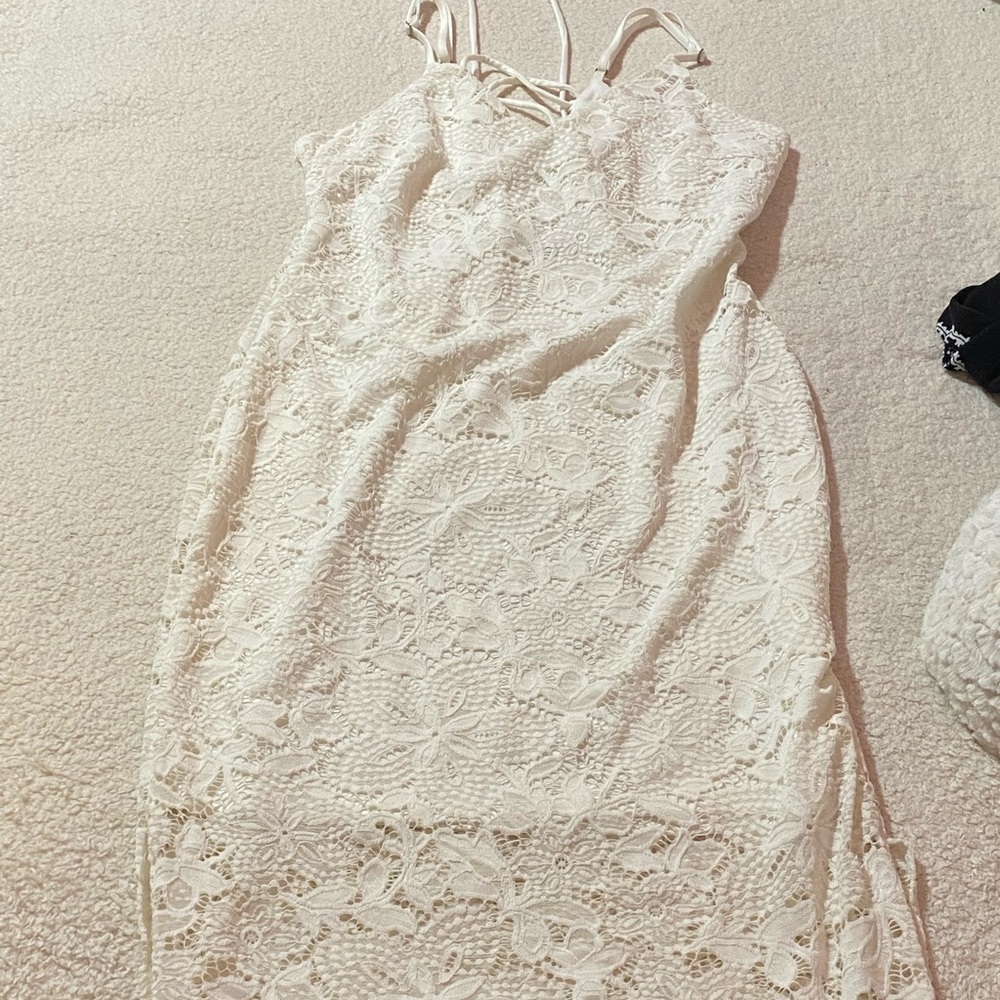 Long whit dressed